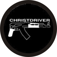 Christdriver Motiv 1 Anstecker mit Sicherheitsnadel Ø 25 mm