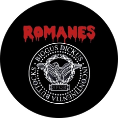 Romanes Motiv 1 Monti Python Ramones Parodie Anstecker mit Sicherheitsnadel Ø 25 mm