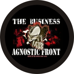 Agnostic Front + The Business Tour Motiv 1 Anstecker mit Sicherheitsnadel Ø 25 mm