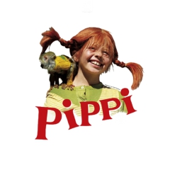 Pippi Langstrumpf Motiv 1 Anstecker mit Sicherheitsnadel Ø 25mm