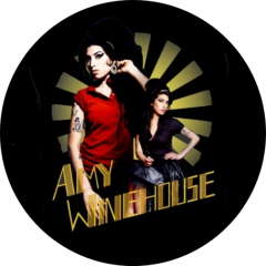 Winehouse, Amy Winehouse Motiv 1 Anstecker mit Sicherheitsnadel Ø 25 mm