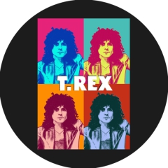 T. Rex Marc Bolan Motiv 3 Anstecker mit Sicherheitsnadel Ø 25mm