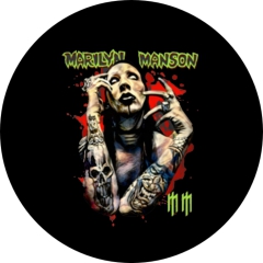 Manson, Marylin Manson Motiv 1 Anstecker mit Sicherheitsnadel Ø 25mm