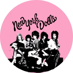 New York Dolls Motiv 2 Anstecker mit Sicherheitsnadel Ø 25mm