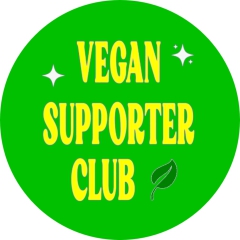 Vegan Supporter Club Anstecker mit Sicherheitsnadel Ø 25 mm