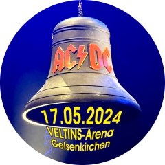 AC/DC Motiv 5 Anstecker mit Sicherheitsnadel Ø 25 mm