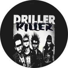 Driller Killer Motiv 1 Anstecker mit Sicherheitsnadel Ø 25mm